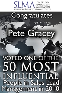 Pete Gracey Voted one of the most 50 influencial people in Sales Management
